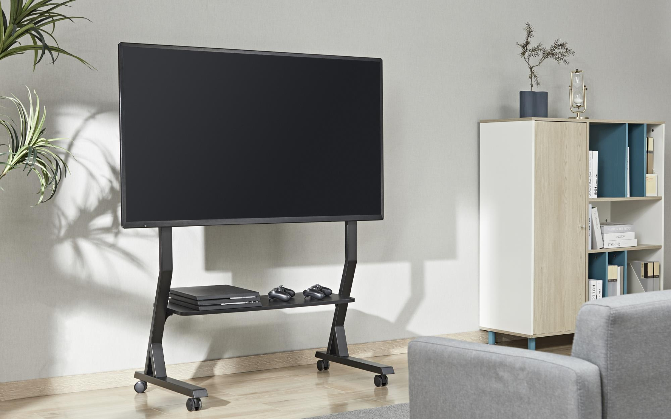 VDD - TV statief - TV - statief verrijdbaar - TV statief zwart - TV standaard verrijdbaar - draaibaar - 45 inch tot 90 inch - Meubel Plein VDD - TV statief - TV - statief verrijdbaar - TV statief zwart - TV standaard verrijdbaar - draaibaar - 45 inch tot 90 inch - Meubel Plein