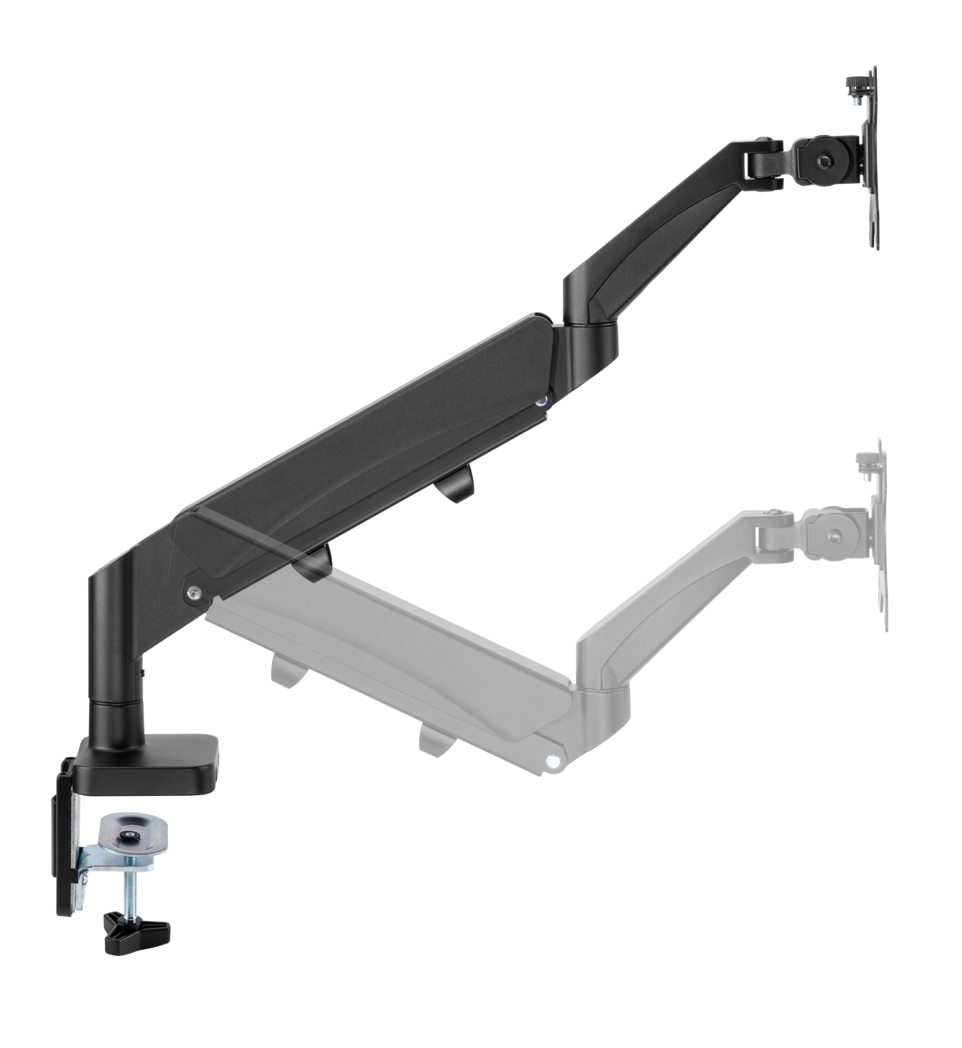 Monitorbeugel gasveer - monitorarm - usb 3.0 en type c - draaibaar kantelbaar roteerbaar - Meubel Plein Monitorbeugel gasveer - monitorarm - usb 3.0 en type c - draaibaar kantelbaar roteerbaar - Meubel Plein