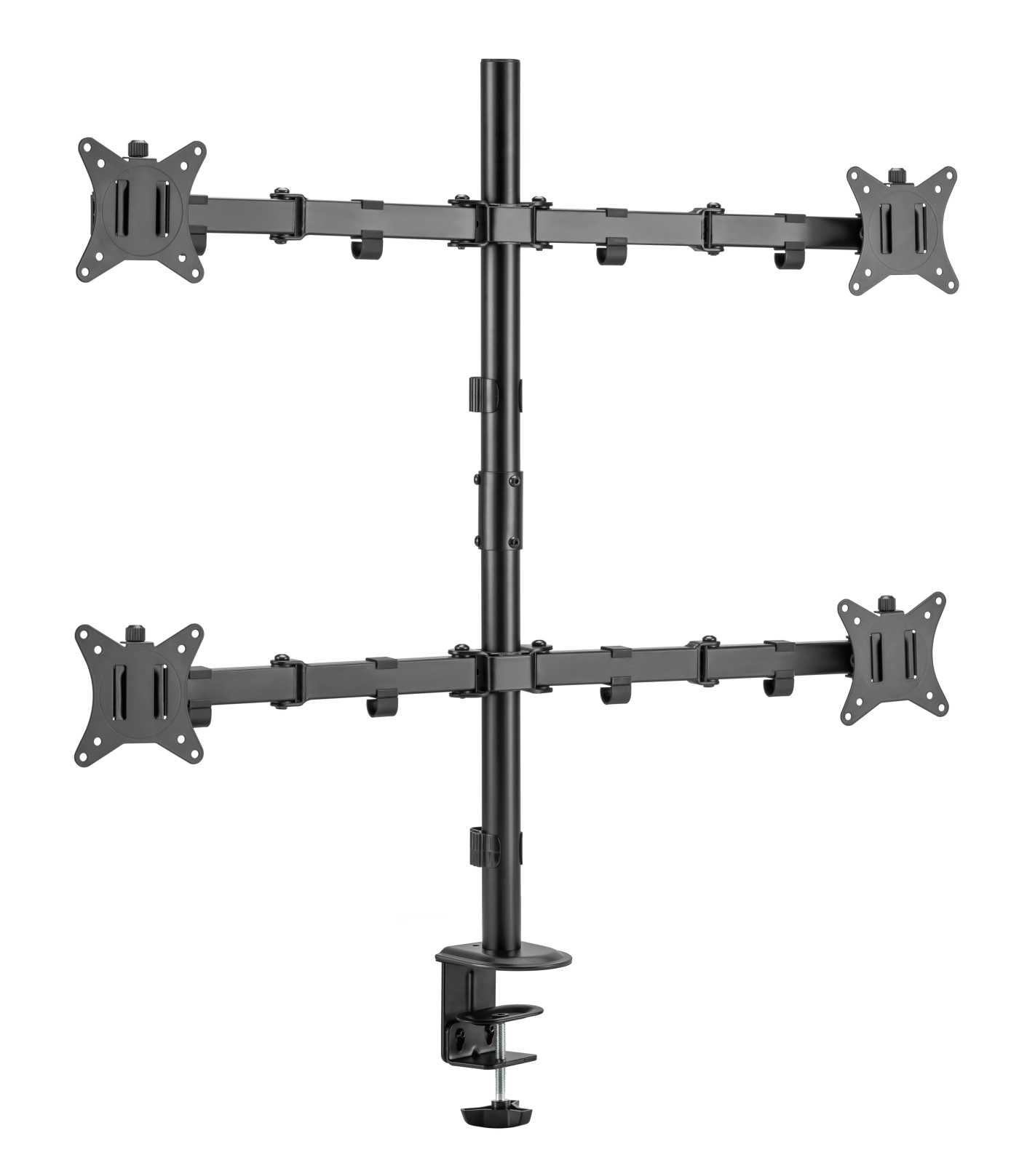 Monitorbeugel 4  beelschermen - monitorarm - tot 32 inch schermen - draaibaar kantelbaar roteerbaar