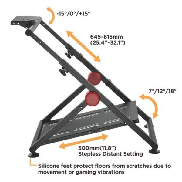 VDD Compatibel met Logitech & Fanatec – Wheel Stand – Racestuurstandaard – Racecockpit - Meubel Plein