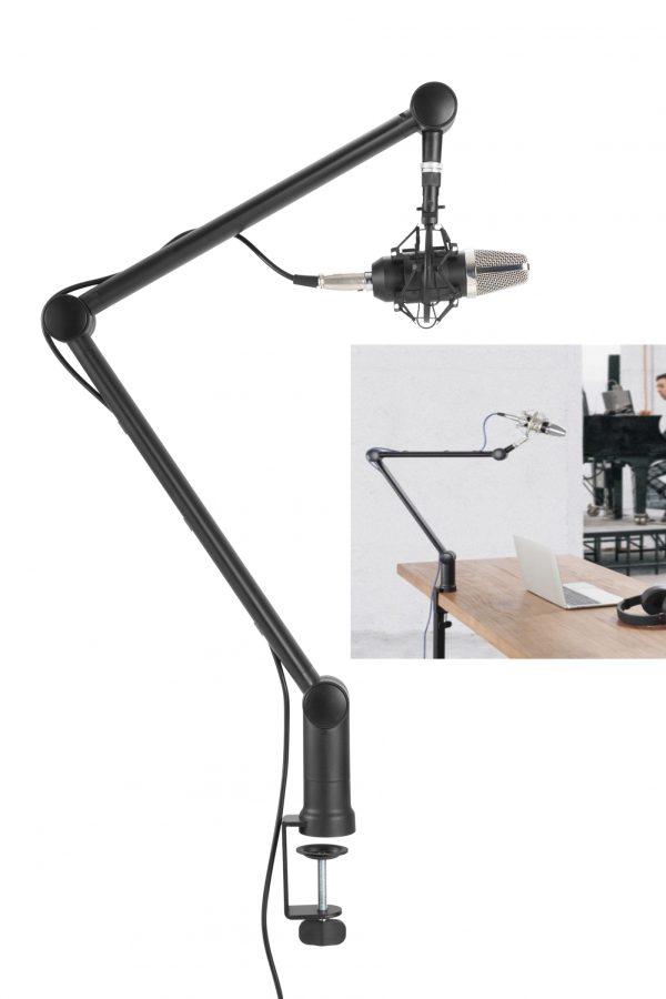 Professionele microfoon arm standaard verstelbaar voor vloggen podcasting broadcasting gaming - Meubel Plein