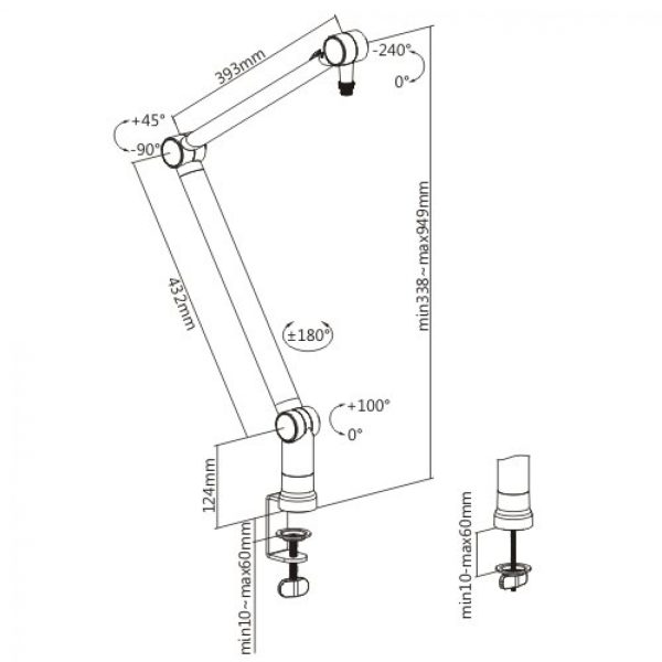 Professionele microfoon arm standaard verstelbaar voor vloggen podcasting broadcasting gaming - Meubel Plein