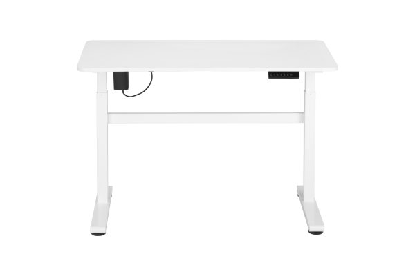 Bureau zit sta elektrisch in hoogte verstelbaar - 118 x 58 cm - wit - Meubel Plein