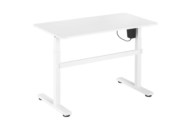 Bureau zit sta elektrisch in hoogte verstelbaar - 118 x 58 cm - wit - Meubel Plein