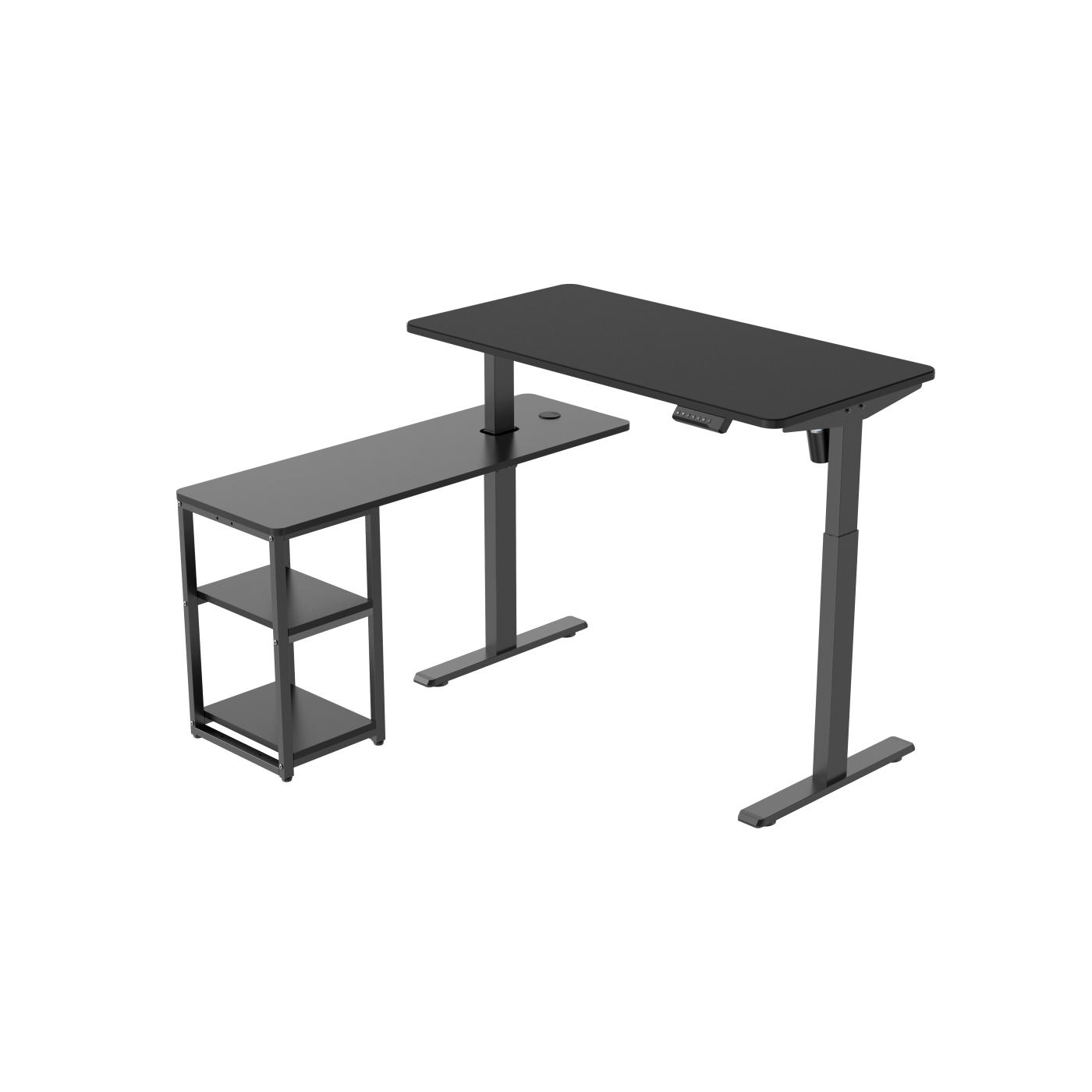 Elektrisch verstelbaar hoekbureau - elektrisch verstelbaar bureau - in hoogte verstelbaar bureau - hoekbureau - alternatieve afbeelding