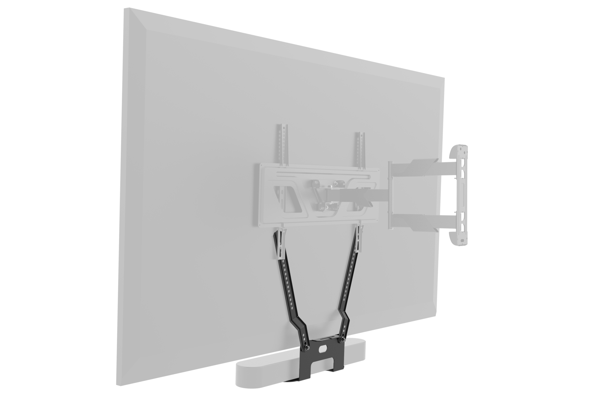 Soundbar tv beugel compatibel met Sonos Beam - montage Sonos Beam onder tv - alternatieve afbeelding