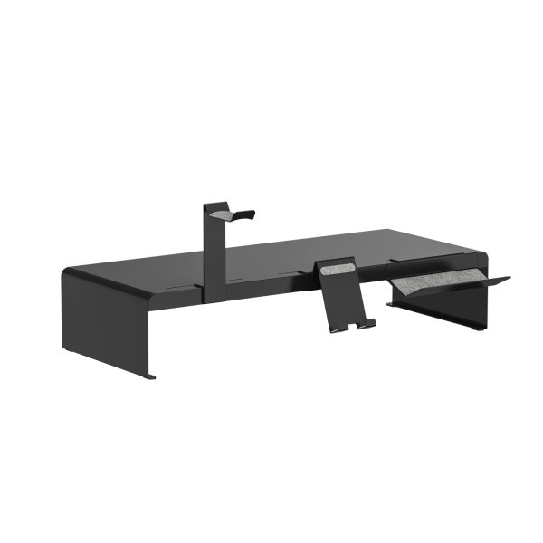 VDD Gaming Monitor Verhoger - Monitor Standaard - Laptop Standaard - Computer Standaard - Laptop Verhoger - Bureau Organizer - incl. Telefoon & Koptelefoon Houder - Zwart - Meubel Plein