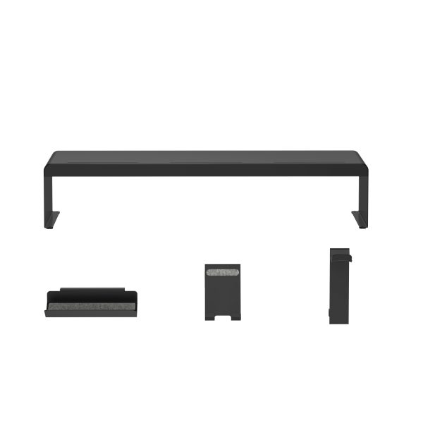 VDD Gaming Monitor Verhoger - Monitor Standaard - Laptop Standaard - Computer Standaard - Laptop Verhoger - Bureau Organizer - incl. Telefoon & Koptelefoon Houder - Zwart - Meubel Plein