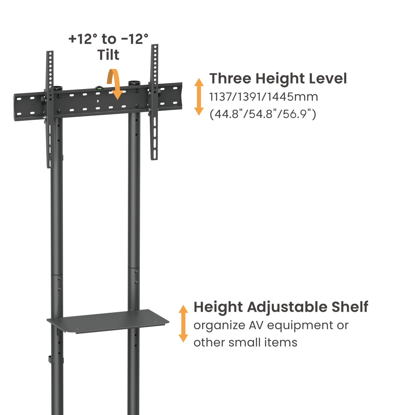 VDD Gaming TV standaard - TV Statief - Verrijdbaar Statief - Draaibaar - Televisie Beugel - Hoogte Verstelbaar - 37" tot 70" Schermen - Zwart - Meubel Plein VDD Gaming TV standaard - TV Statief - Verrijdbaar Statief - Draaibaar - Televisie Beugel - Hoogte Verstelbaar - 37" tot 70" Schermen - Zwart - Meubel Plein
