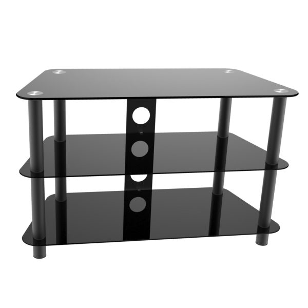 TV kast meubel - TV dressoir - audio meubel - 80 cm breed - zwart - Meubel Plein