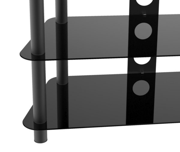 TV kast meubel - TV dressoir - audio meubel - 80 cm breed - zwart - Meubel Plein