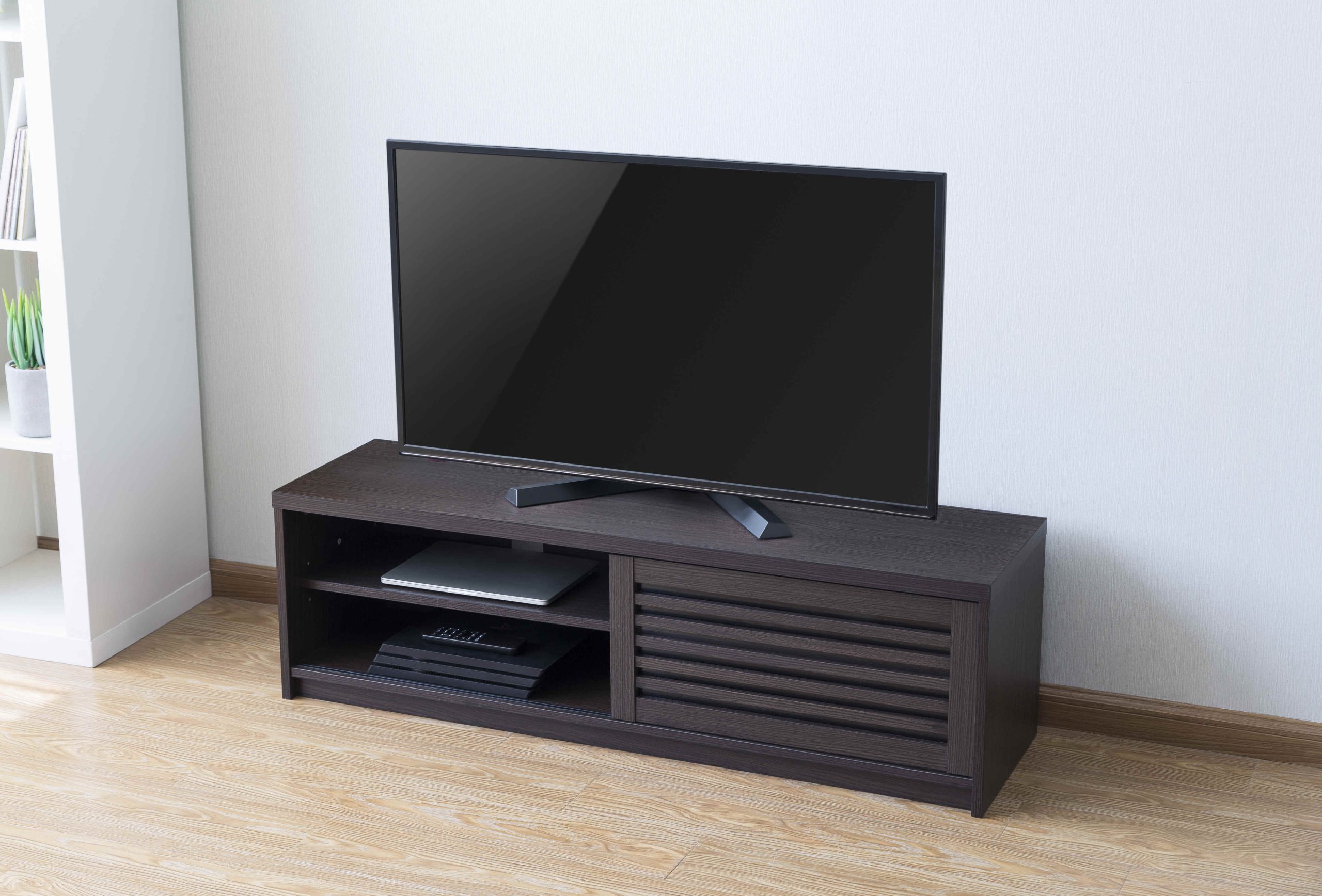 TV kast dressoir modern - TV meubel - louvre schuifdeuren - 120 cm breed - alternatieve afbeelding
