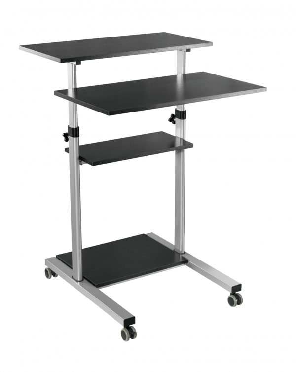 Bureau zit sta laptop tafel werkstation - lessenaar lectern - verrijdbaar - hoogte verstelbaar - Meubel Plein