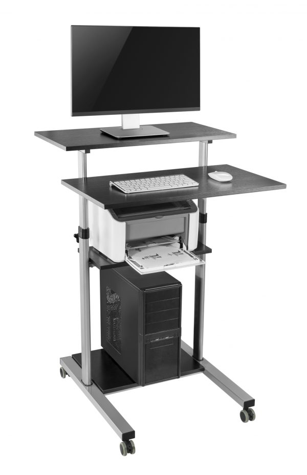 Bureau zit sta laptop tafel werkstation - lessenaar lectern - verrijdbaar - hoogte verstelbaar - Meubel Plein