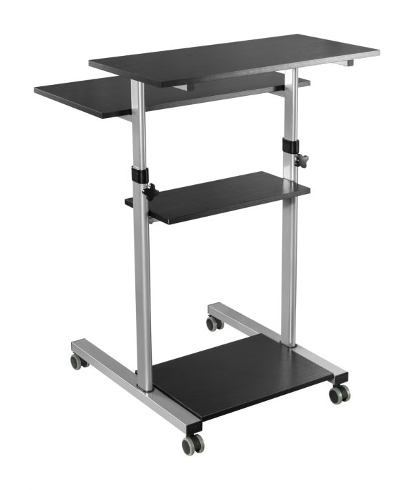 Bureau zit sta laptop tafel werkstation - lessenaar lectern - verrijdbaar - hoogte verstelbaar - Meubel Plein