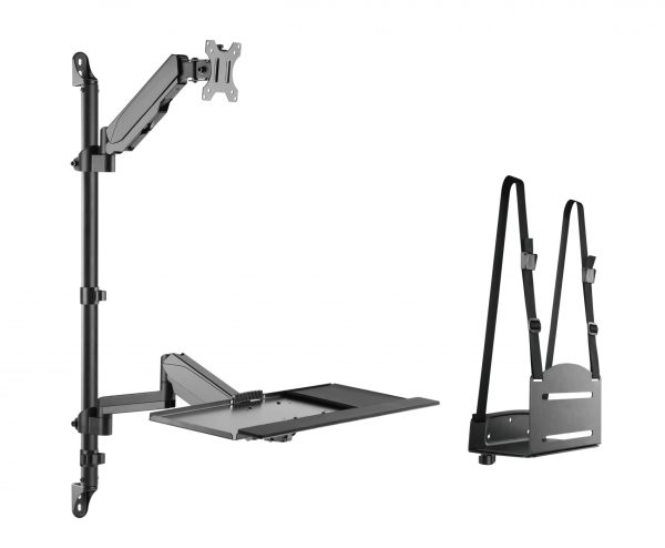 Zit sta werkplek wandmontage - monitorbeugel toetsenbord muurbeugel - werkstation - Meubel Plein