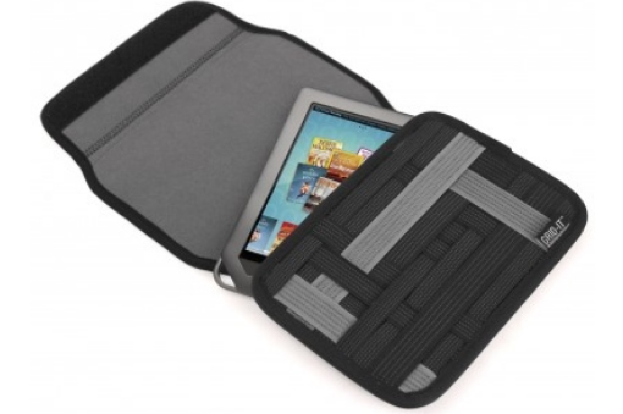 Ipad sleeve - hoes - opbergmap 7" voor uw Ipad mini of andere 7" tablets of notebooks inclusief de unieke Grid-It! organiser voor uw accesoires.