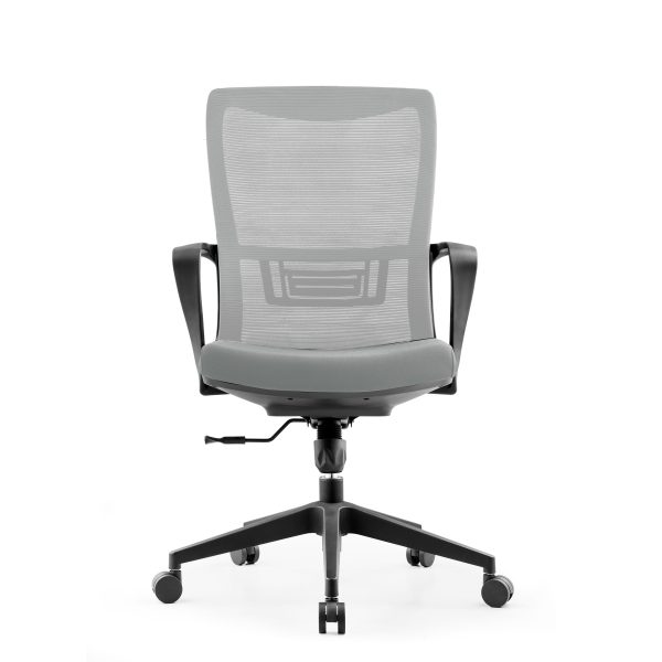 Bureaustoel - kantoorstoel - hoogte verstelbaar - ergonomisch - grijs - Meubel Plein