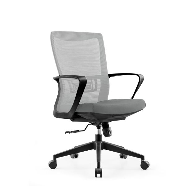 Bureaustoel - kantoorstoel - hoogte verstelbaar - ergonomisch - grijs - Meubel Plein