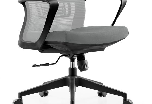 Bureaustoel - kantoorstoel - hoogte verstelbaar - ergonomisch - grijs - Meubel Plein