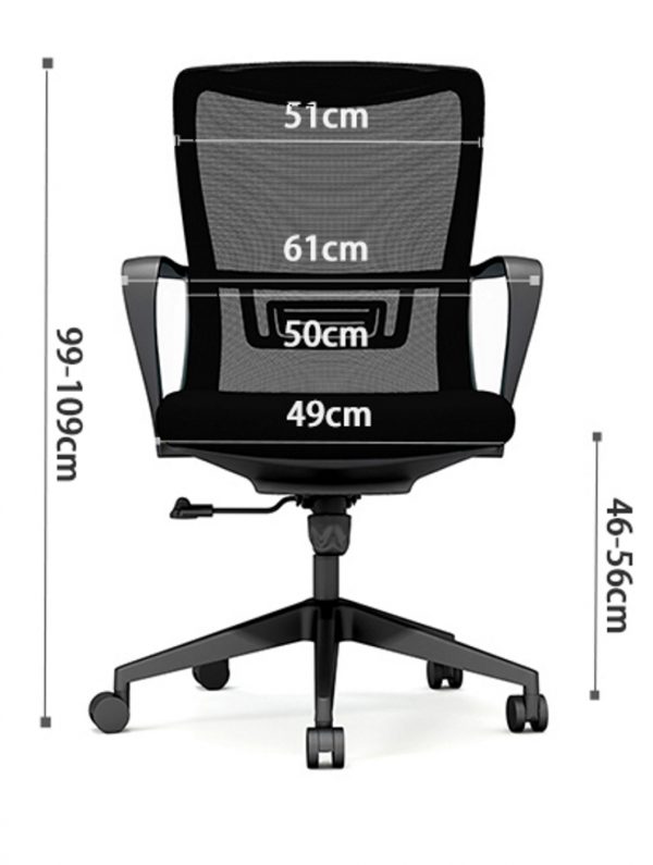 Bureaustoel - kantoorstoel - hoogte verstelbaar - ergonomisch - grijs - Meubel Plein