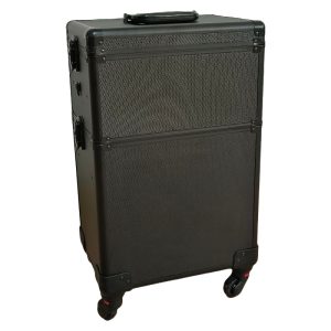VDD - Kapperskoffer trolley - visagie make up koffer trolley - schminkkoffer - beauty case - zwart