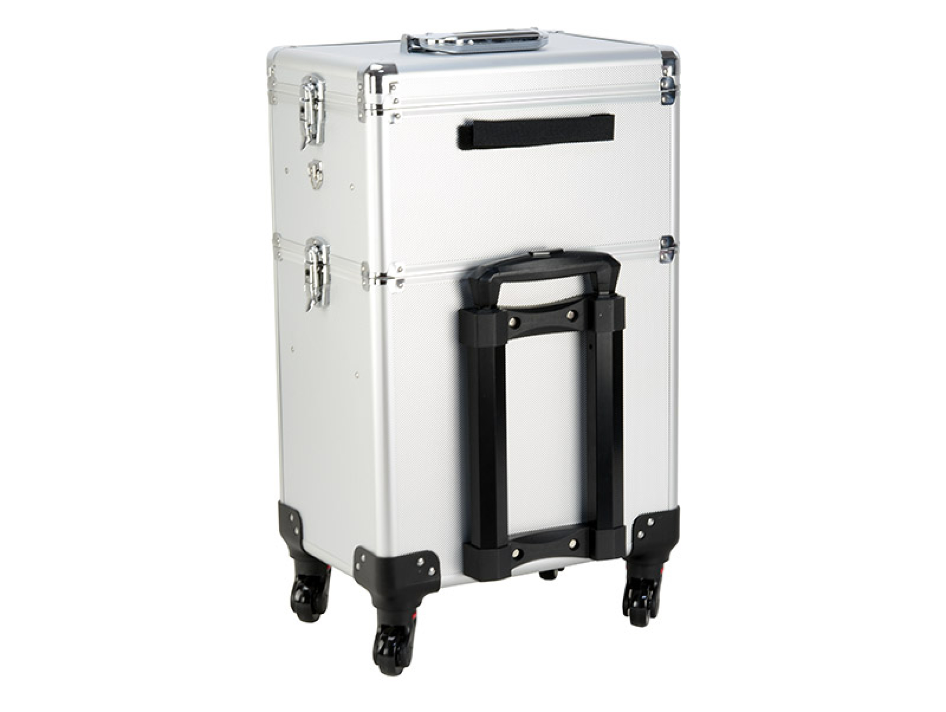 Kapperskoffer trolley - visagie make up koffer trolley - schminkkoffer - beauty case - zwart - alternatieve afbeelding