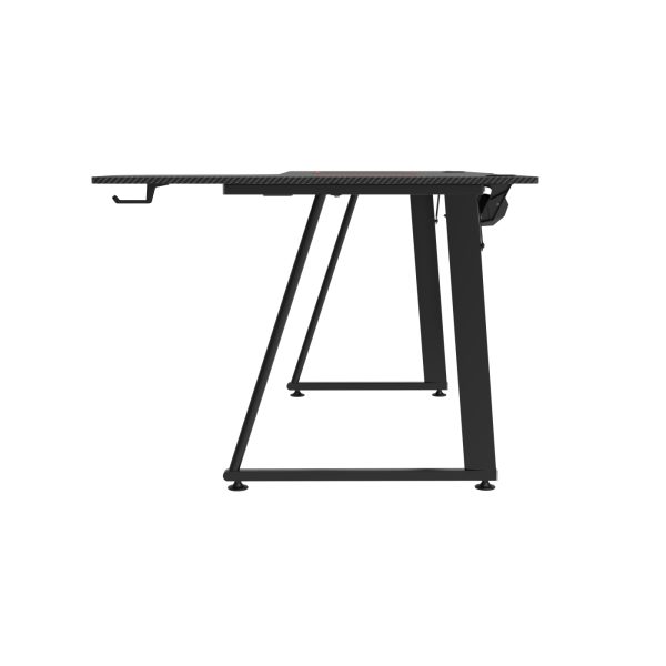 VDD Gaming – Bureau - Gaming Bureau – Game Bureau - Bureau game Hugo - Gaming desk – Computer Tafel - L vormig hoekbureau - 160 cm x 60 cm – Carbon - Meubel Plein