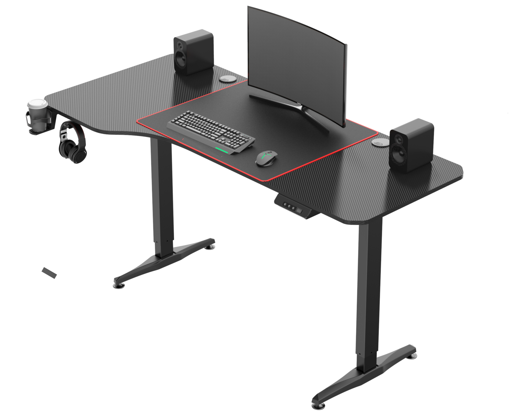 VDD Gaming - Bureau zit sta elektrisch in hoogte verstelbaar - game bureau - 160 x 75 cm