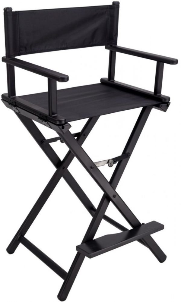 VDD – Stoel - Kruk – Klap Stoel - Make up Stoel – Visagie Stoel – Regisseursstoel – Kaptafel Stoel – Make up Kruk – Kaptafel Kruk - Makeup Stoel - Zwart - Meubel Plein