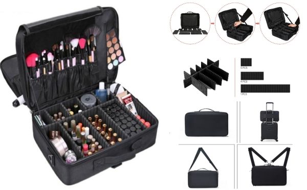 Visagie kappers koffer - Make up cosmetica tas - beauty case - standaard 35 x 24 x 12 cm - Meubel Plein