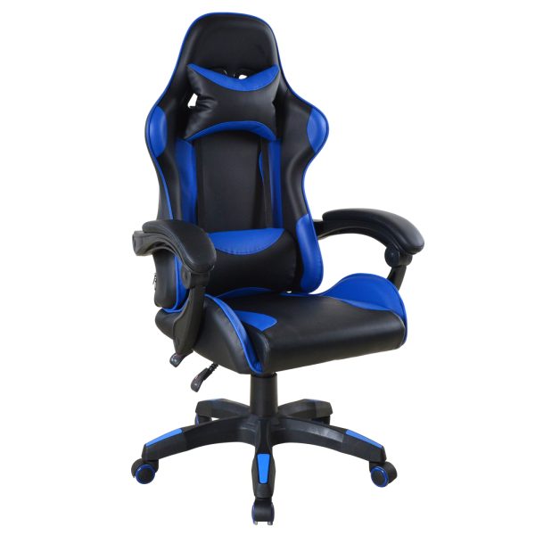 VDD Gaming - Gamestoel - Game Stoel - Gamingstoel - Gamestoel Zwart- Gamestoel Blauw - Bureaustoel - Bureau Stoel - Verstelbaar - Ergonomisch - Max 120 kg - Meubel Plein