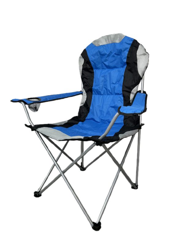VDD - campingstoel - vouwstoel - campingstoel opvouwbaar - camping stoel - campingstoelen - campingstoel opvouwbaar - opvouwbaar - bekerhouder - blauw - set van 2 - Meubel Plein