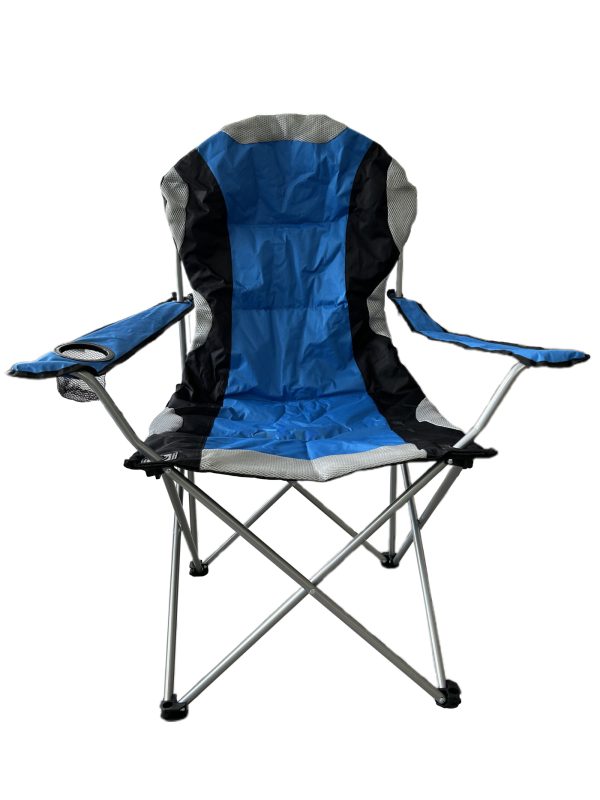 VDD - campingstoel - vouwstoel - campingstoel opvouwbaar - camping stoel - campingstoelen - campingstoel opvouwbaar - opvouwbaar - bekerhouder - blauw - set van 2 - Meubel Plein