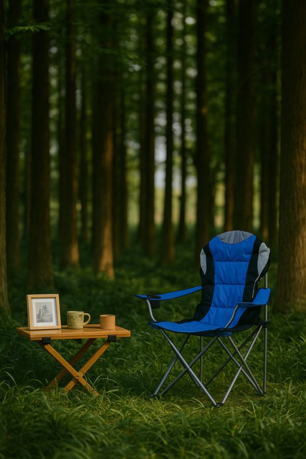 VDD - campingstoel - vouwstoel - campingstoel opvouwbaar - camping stoel - campingstoelen - campingstoel opvouwbaar - opvouwbaar - bekerhouder - blauw - set van 2 - Meubel Plein