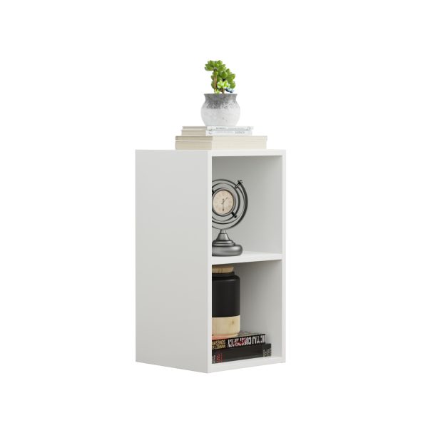 VDD – Vakkenkast – Wandkast – Vakkenkast Wit – Vakken Kast – Wandkastje – Wandkasten – Wandkasten Woonkamer – 2 Vakken - Wit - Meubel Plein