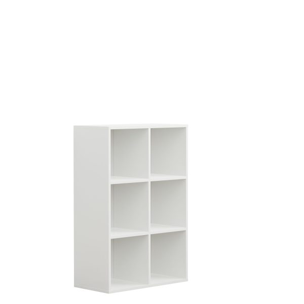 VDD – Vakkenkast – Wandkast – Vakkenkast Wit – Vakken Kast – Wandkastje – Wandkasten – Wandkasten Woonkamer – 6 Vakken – Wit - Meubel Plein