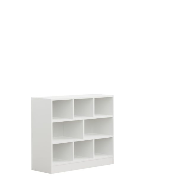 VDD – Vakkenkast – Wandkast – Vakkenkast Wit – Vakken Kast – Wandkastje – Wandkasten – Wandkasten Woonkamer – 8 Vakken – Wit - Meubel Plein