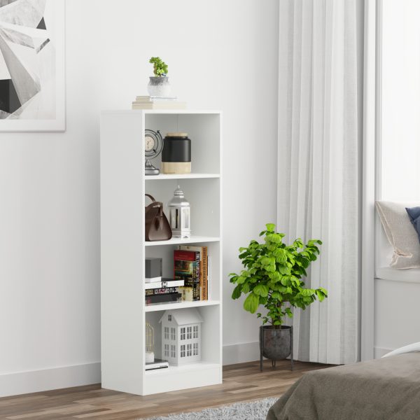 VDD – Vakkenkast – Vakken Kast – Vakkenkast Open – Wandkast – Vakkenkast Wit – 50x30x130 cm - Wit - Meubel Plein