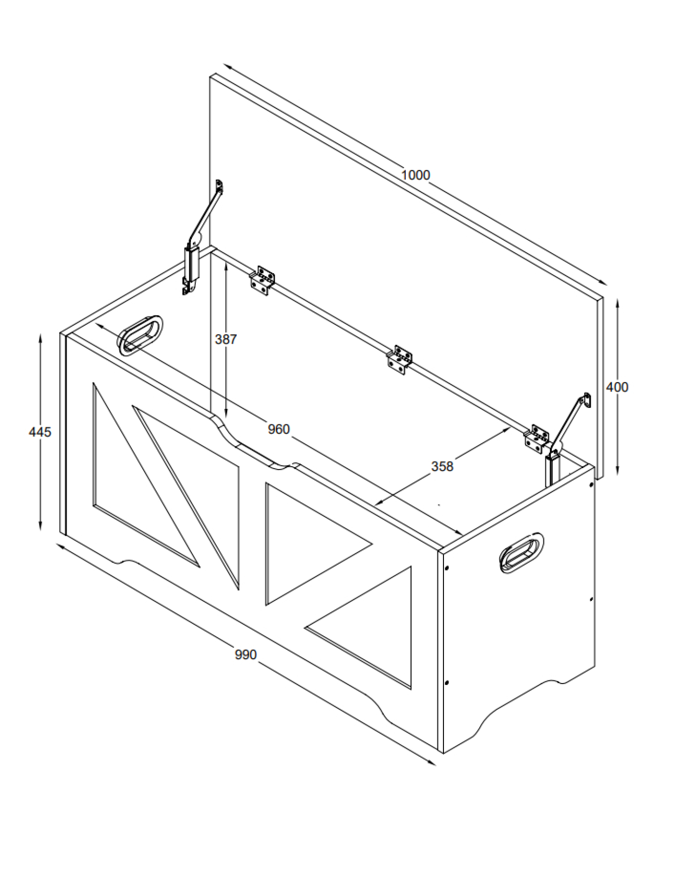 VDD - Opbergkist hout - speelgoedkist - dekenkist - zwart - groot - Meubel Plein VDD - Opbergkist hout - speelgoedkist - dekenkist - zwart - groot - Meubel Plein