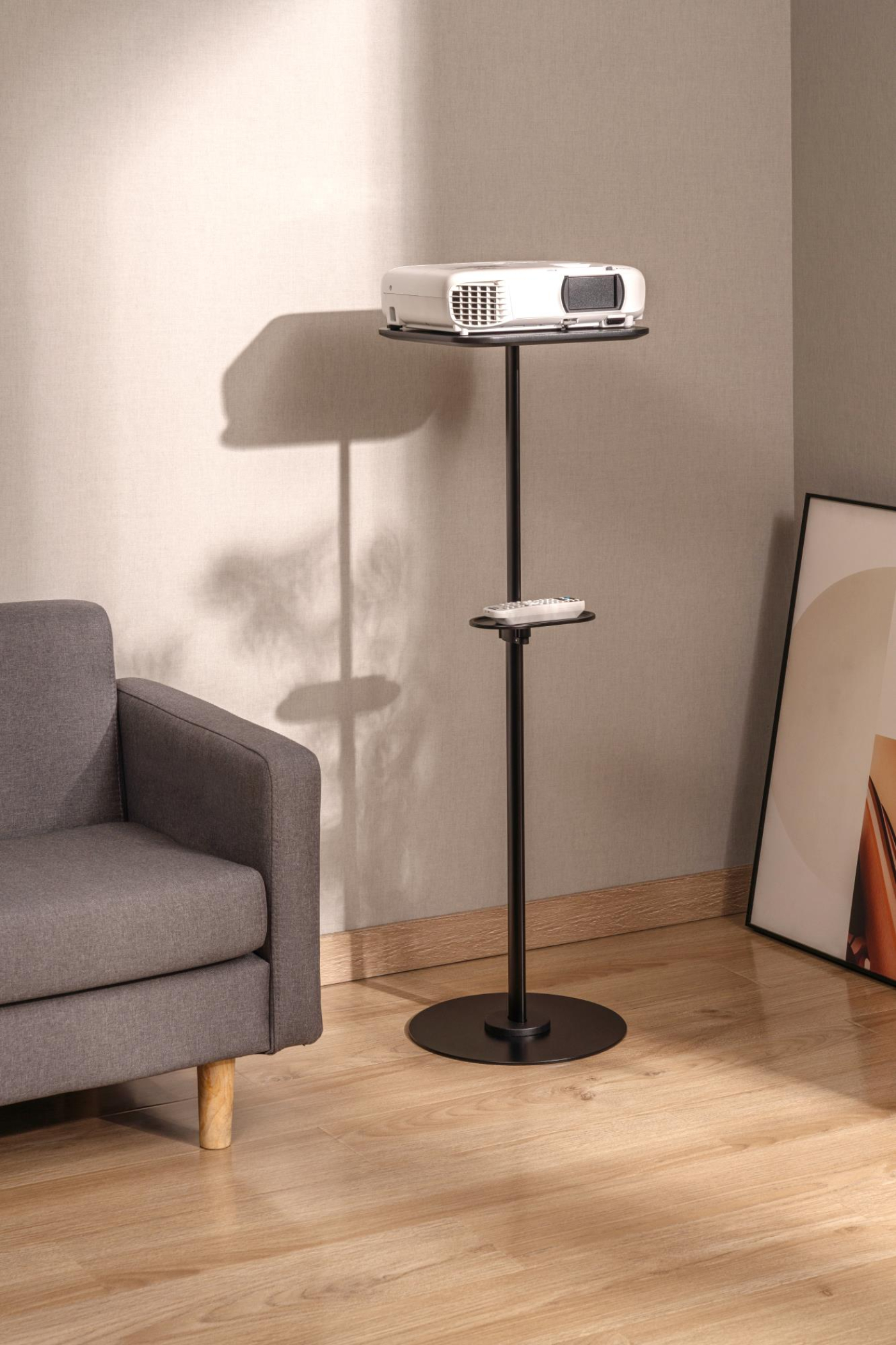 VDD - beamertatief - plateaustatief - mediaplank - zwart - alternatieve afbeelding