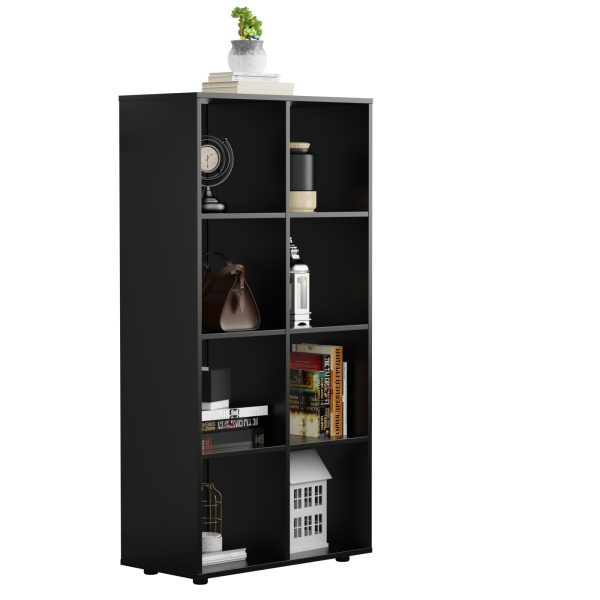 Vakkenkast Vakkie 8 open vakken opbergkast - boekenkast - wandkast – zwart - Meubel Plein