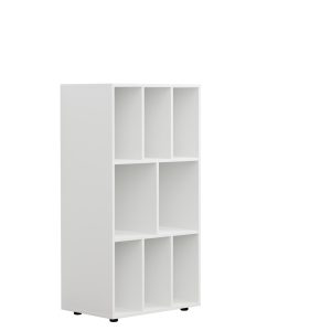 LP vinyl opbergkast - platenkast - opbergrek - platenrek - boekenkast - 8 vakken – wit