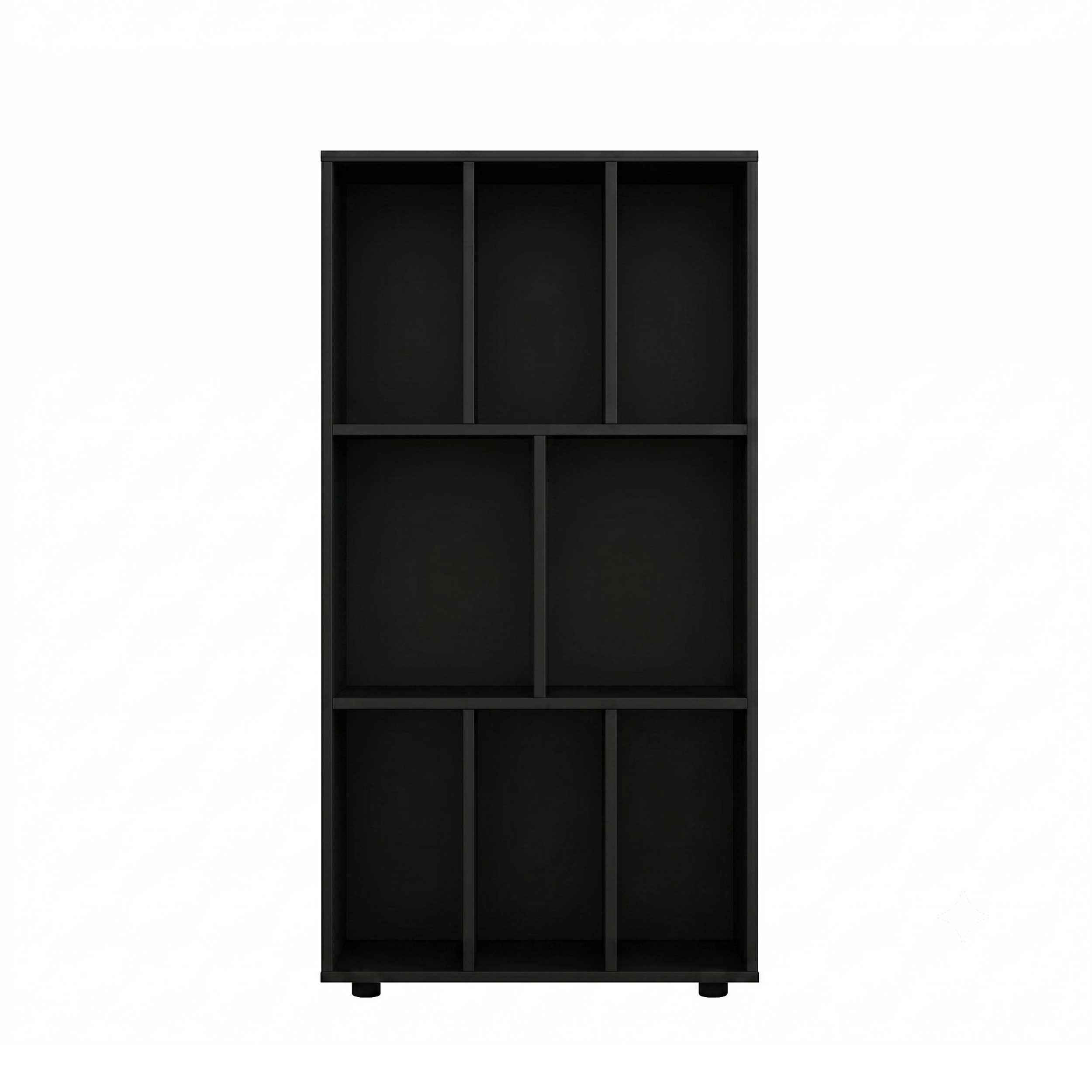 VDD Vinyl Opbergkast - 8 Vakken - 114 x 60 x 40 cm - Zwart VDD Vinyl Opbergkast - 8 Vakken - 114 x 60 x 40 cm - Zwart