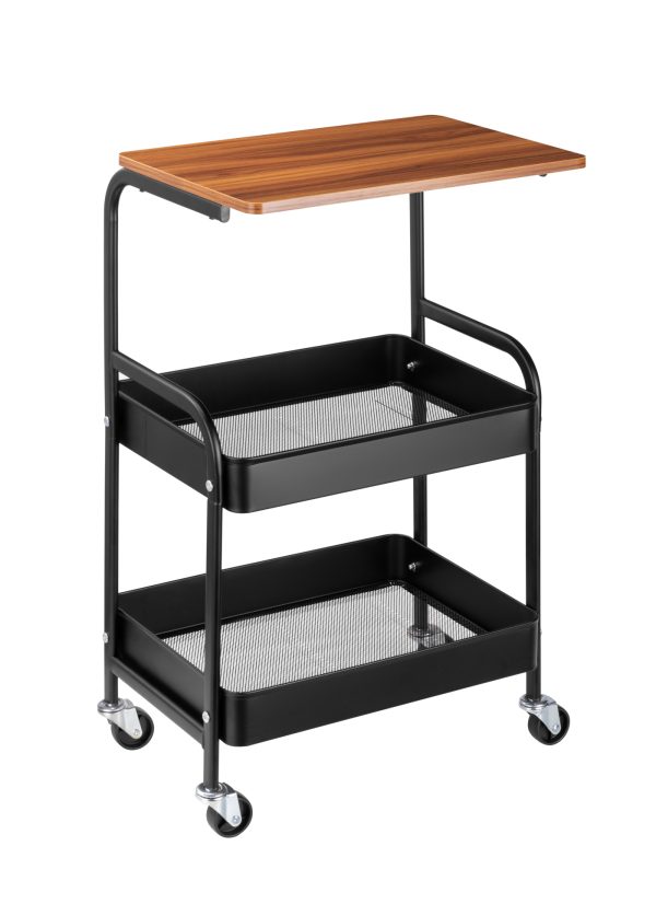 VDD - industriele trolley - op wielen - opslag trolley - zwart - Meubel Plein