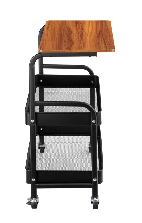 VDD - industriele trolley - op wielen - opslag trolley - zwart - Meubel Plein