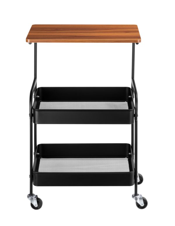 VDD - industriele trolley - op wielen - opslag trolley - zwart - Meubel Plein