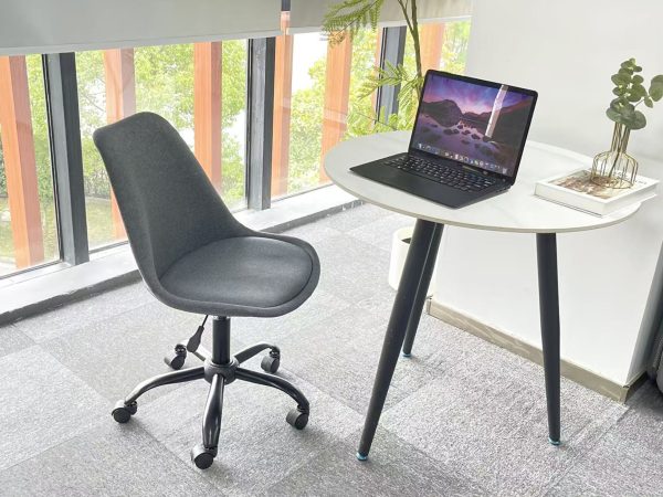 VDD - Stoffen kuipstoel - wielframe - verrijdbaar - grijs - Meubel Plein