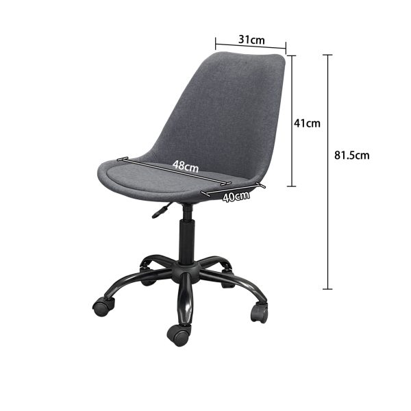 VDD - Stoffen kuipstoel - wielframe - verrijdbaar - grijs - Meubel Plein