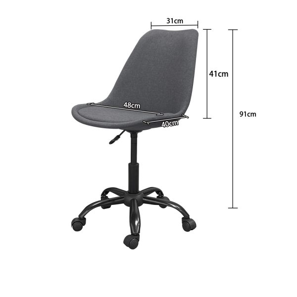 VDD - Stoffen kuipstoel - wielframe - verrijdbaar - grijs - Meubel Plein